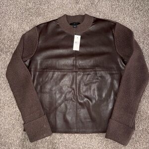 Ann Taylor Women’s Chocolate Crewneck Sweater